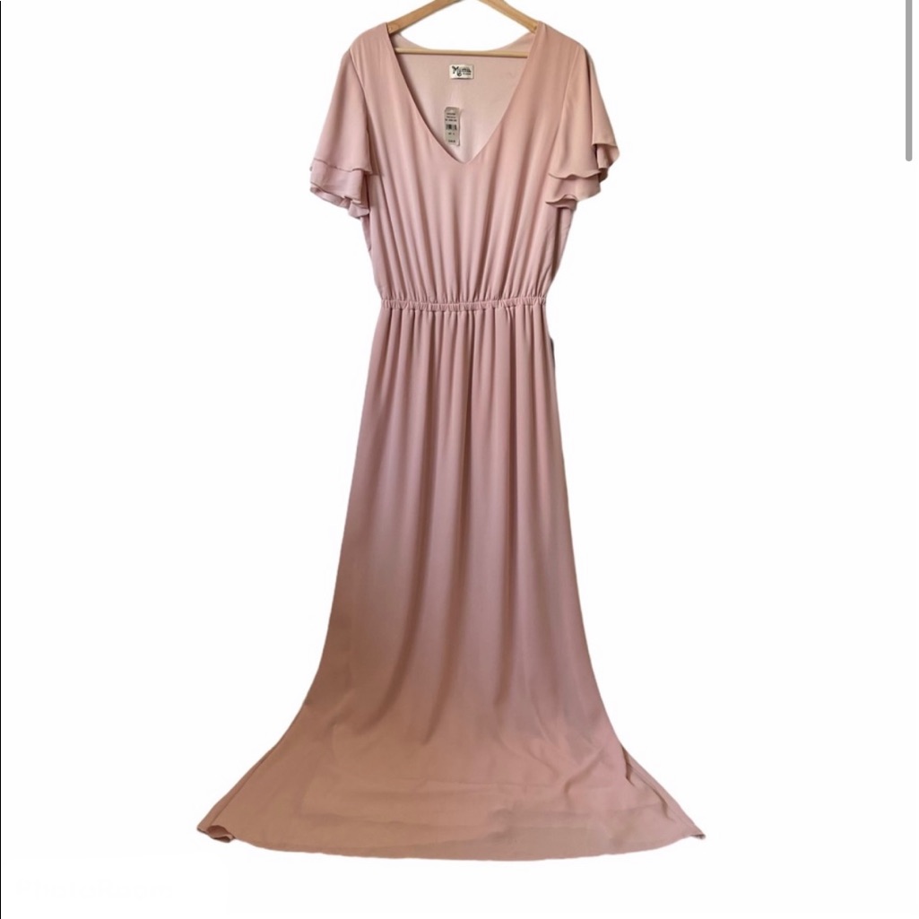 Show Me Your Mumu Emily Pink Maxi Dress Size Xl